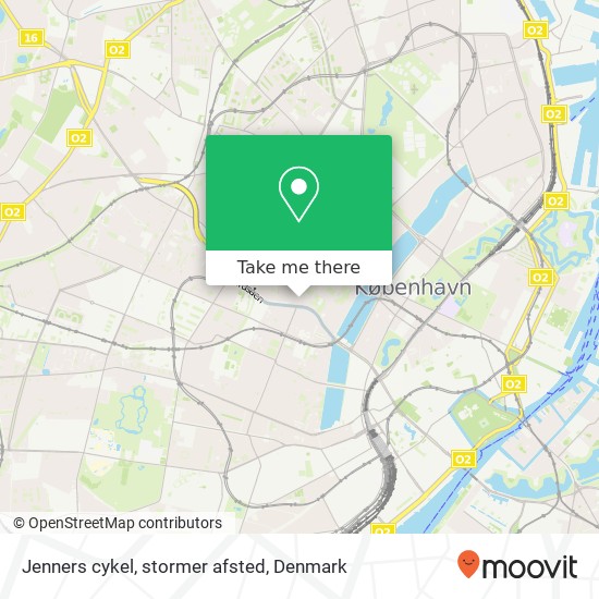 Jenners cykel, stormer afsted map