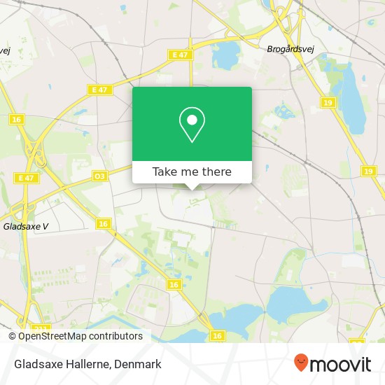 Gladsaxe Hallerne map