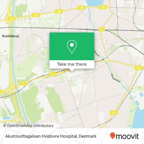 Akutmodtagelsen Hvidovre Hospital map