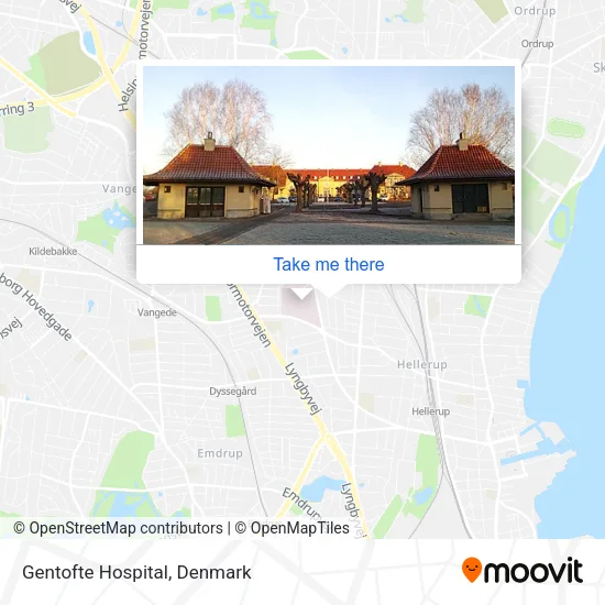 Gentofte Hospital map