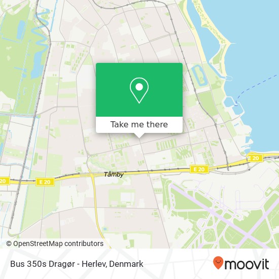 Bus 350s Dragør - Herlev map