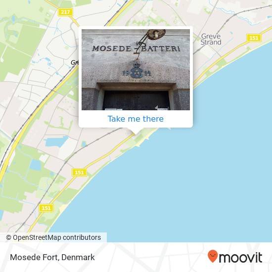 Mosede Fort map
