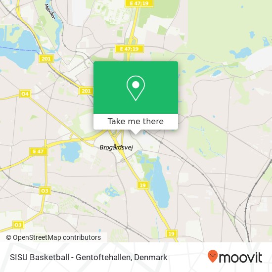 SISU Basketball - Gentoftehallen map