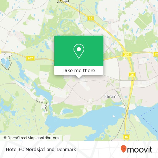 Hotel FC Nordsjælland map
