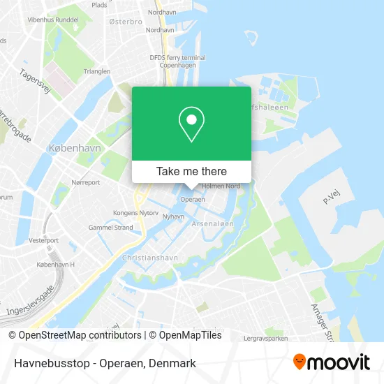 Havnebusstop - Operaen map