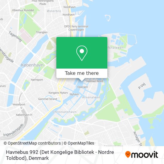 Havnebus 992 (Det Kongelige Bibliotek - Nordre Toldbod) map