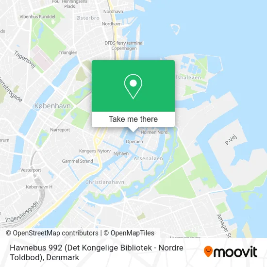 Havnebus 992 (Det Kongelige Bibliotek - Nordre Toldbod) map