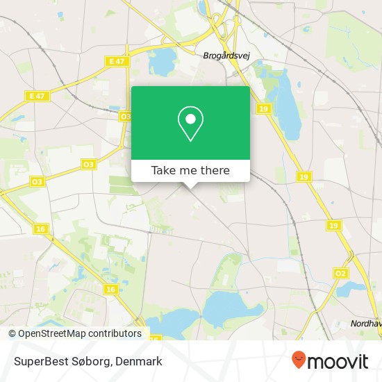 SuperBest Søborg map