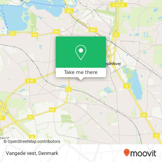 Vangede vest map