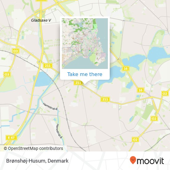 Brønshøj-Husum map