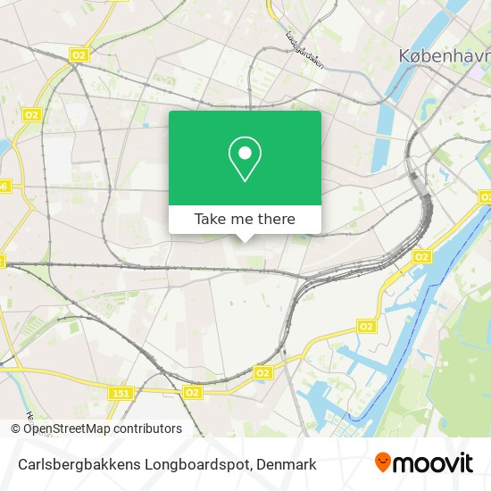 Carlsbergbakkens Longboardspot map