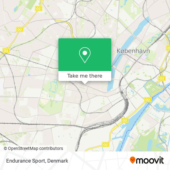 to get to Endurance Sport in Frederiksberg by Train or Metro?