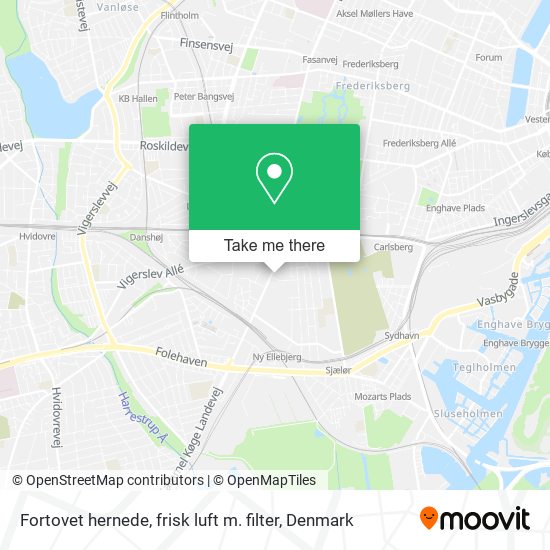 Fortovet hernede, frisk luft m. filter map