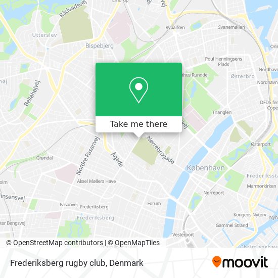 Frederiksberg rugby club map