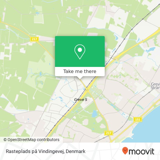 Rasteplads på Vindingevej map