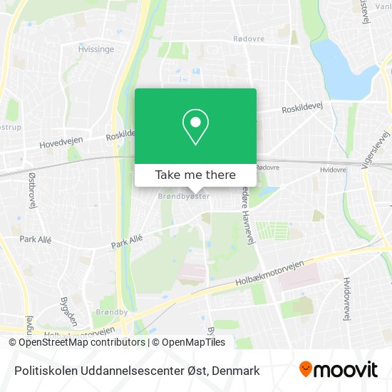 Politiskolen Uddannelsescenter Øst map