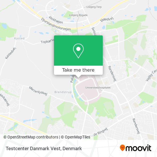 Testcenter Danmark Vest map