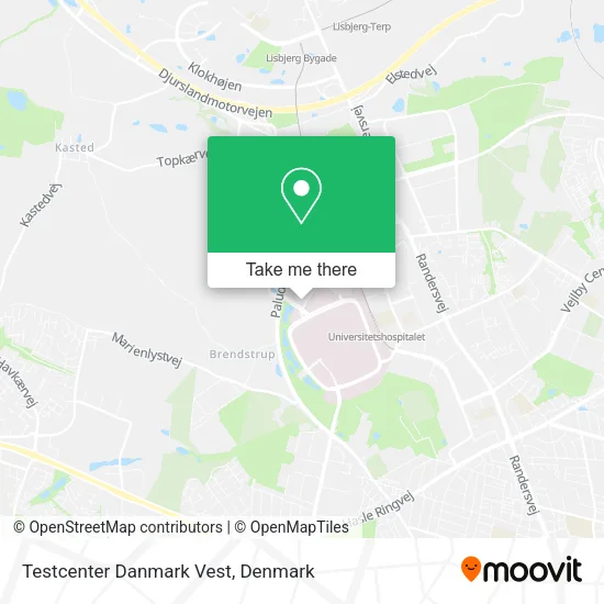 Testcenter Danmark Vest map