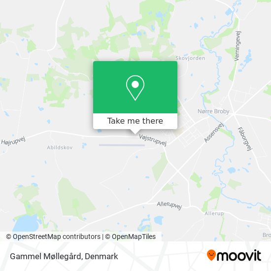 Gammel Møllegård map