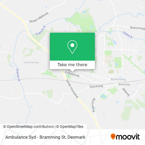 Ambulance Syd - Bramming St map