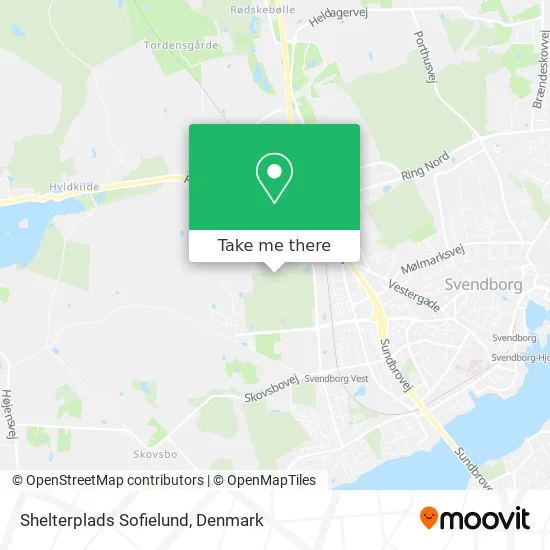 Shelterplads Sofielund map