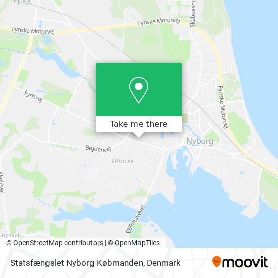 Statsfængslet Nyborg Købmanden map