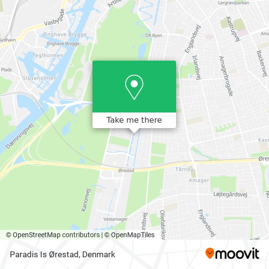 Paradis Is Ørestad map