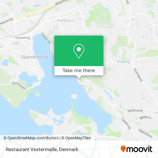 Restaurant Vestermølle map