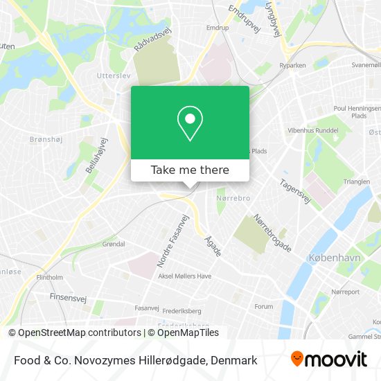 Food & Co. Novozymes Hillerødgade map