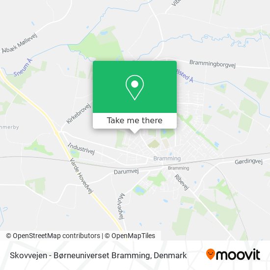 Skovvejen - Børneuniverset Bramming map