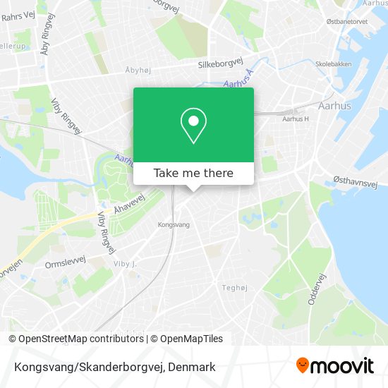 Kongsvang/Skanderborgvej map