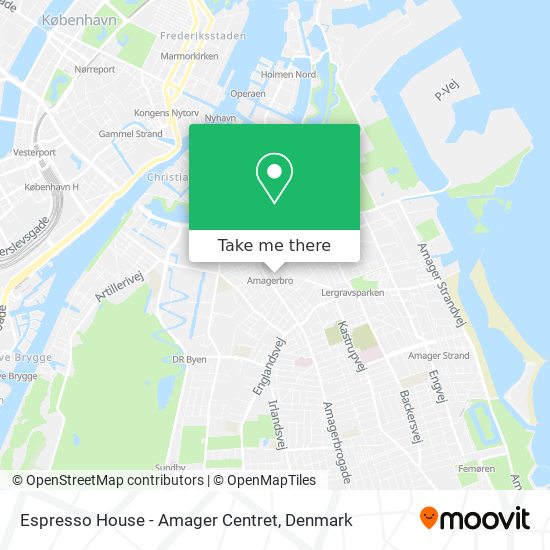 Espresso House - Amager Centret map