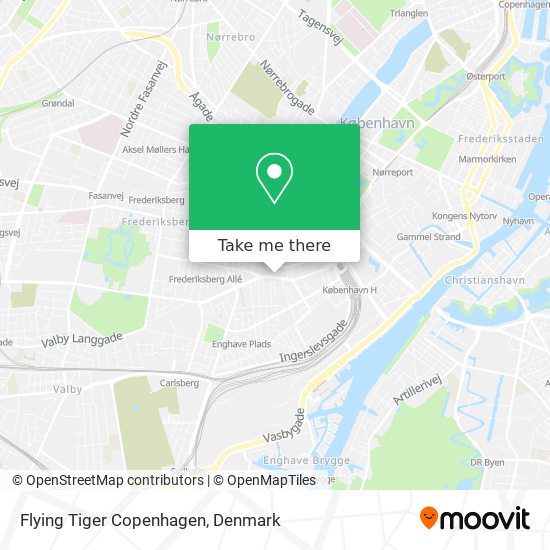 Flying Tiger Copenhagen map