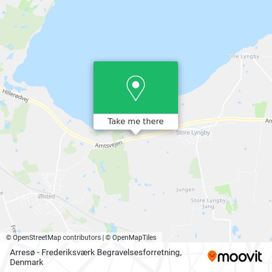 Arresø - Frederiksværk Begravelsesforretning map
