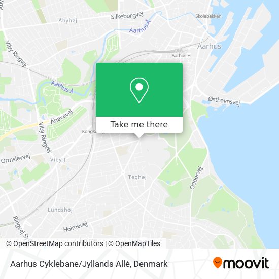 Aarhus Cyklebane/Jyllands Allé map