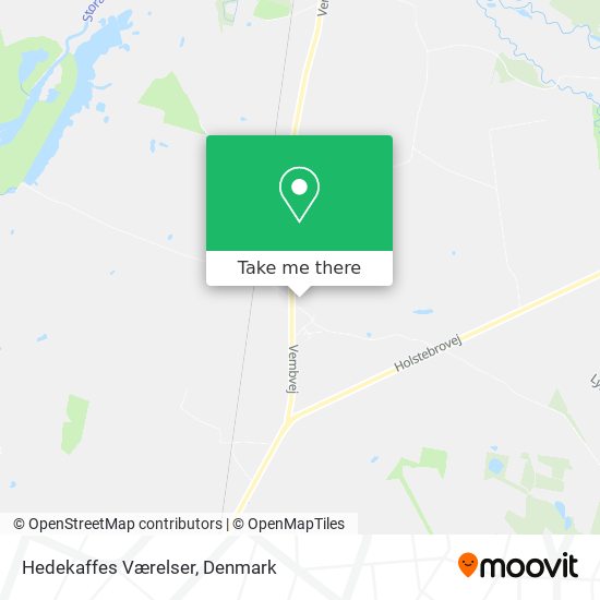 Hedekaffes Værelser map