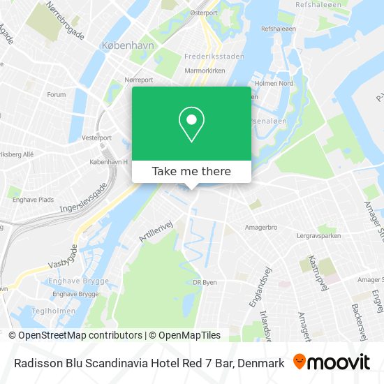 Radisson Blu Scandinavia Hotel Red 7 Bar map
