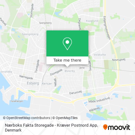 Nærboks Fakta Storegade - Kræver Postnord App map