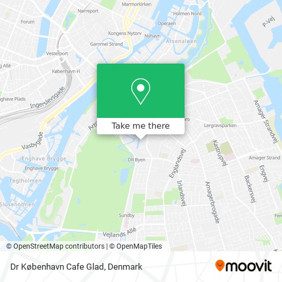 Dr København Cafe Glad map