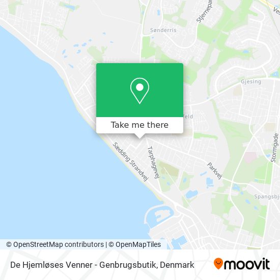 De Hjemløses Venner - Genbrugsbutik map