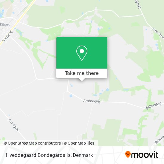 Hveddegaard Bondegårds Is map