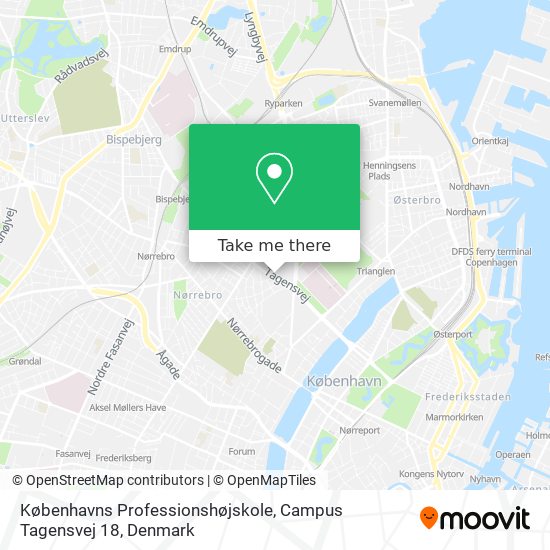 Københavns Professionshøjskole, Campus Tagensvej 18 map