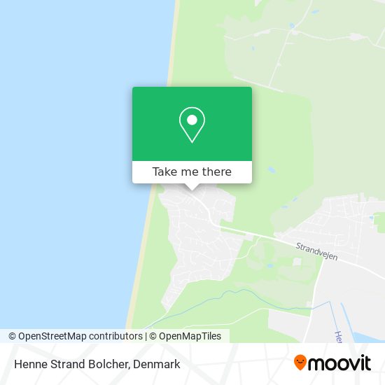 Henne Strand Bolcher map