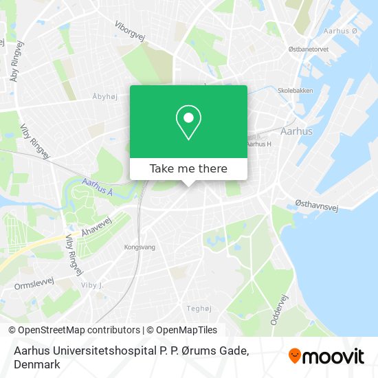 Aarhus Universitetshospital P. P. Ørums Gade map