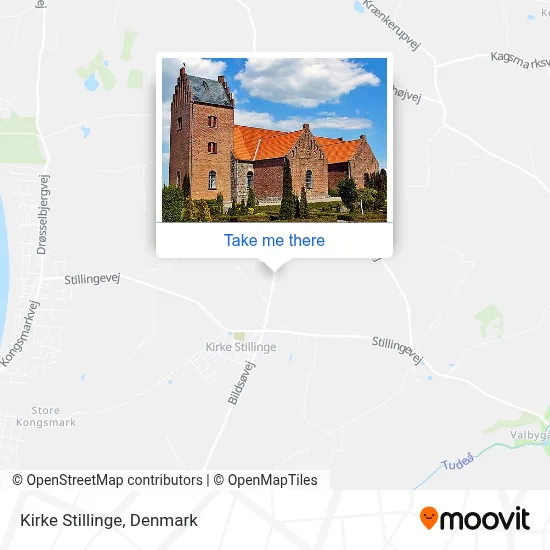 Kirke Stillinge map