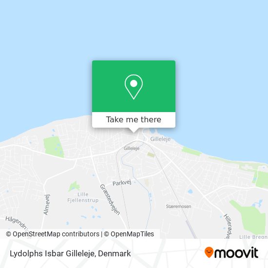 Lydolphs Isbar Gilleleje map