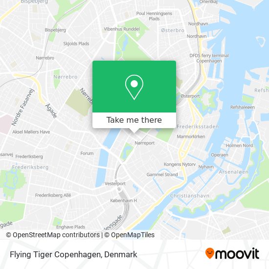 Flying Tiger Copenhagen map