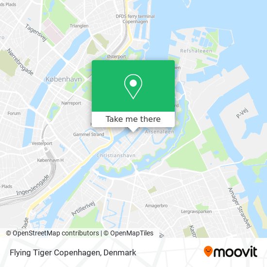 Flying Tiger Copenhagen map