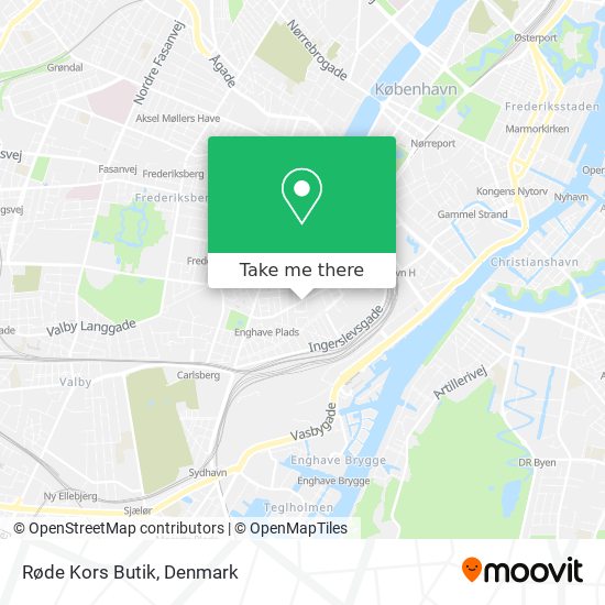 Røde Kors Butik map