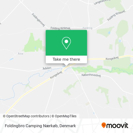 Foldingbro Camping Nærkøb map
